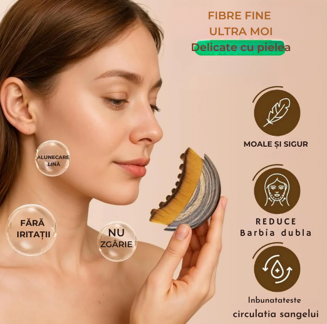 Perie NATURALA Masaj Limfatic