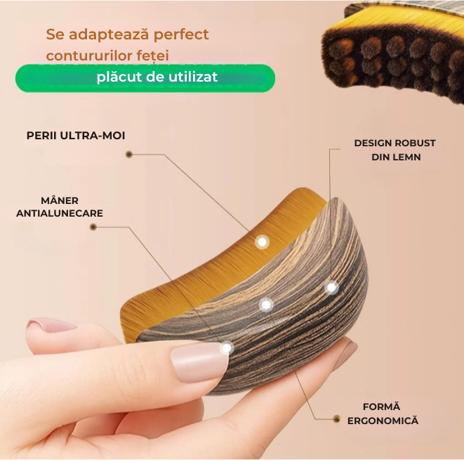 Perie NATURALA Masaj Limfatic