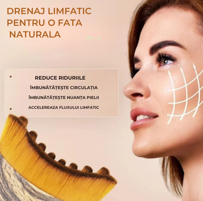 Perie NATURALA Masaj Limfatic